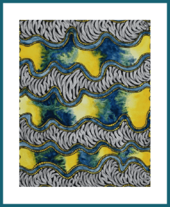 An artwork with wavy pattern in yellow color