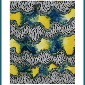 An artwork with wavy pattern in yellow color